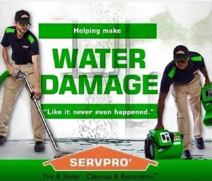 SERVPRO workers and water damage